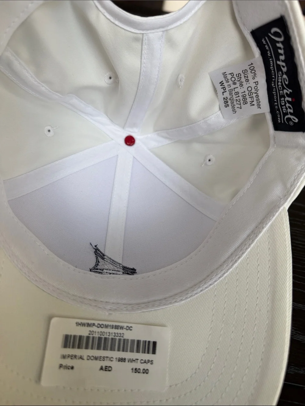 Dubai Creek White Embroidered Cap - Imperial True Fit